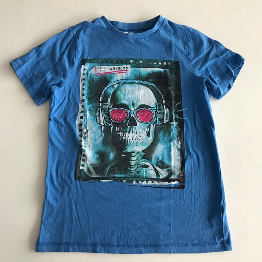 Blue Skull T-shirt Age 10