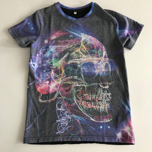 Grey Skull T-shirt Age 10