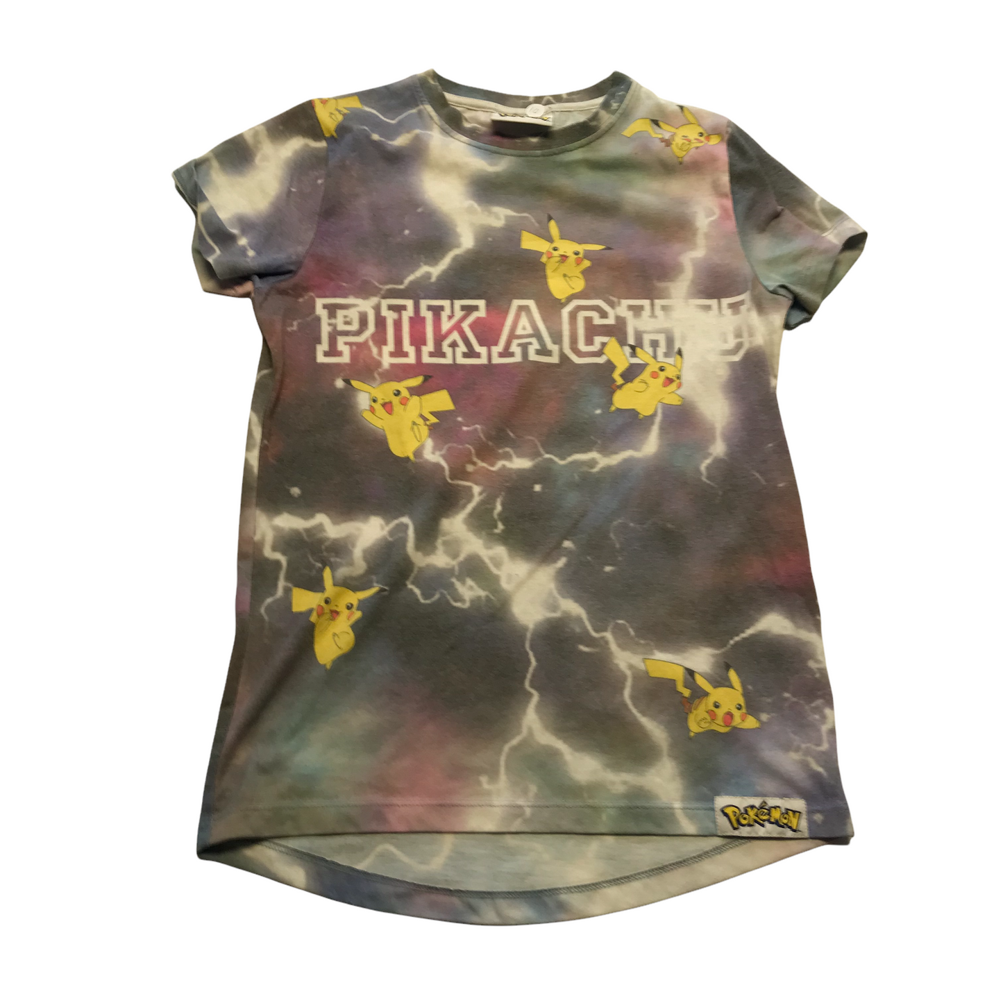 Pokemon Grey Pikachu Lighting T-shirt Age 10