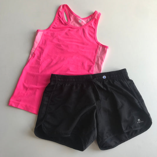 Pink Sports top and Shorts Bundle Age 10