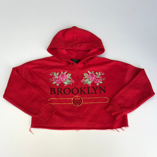 New Look Red Cropped Print Hoodie Age 10