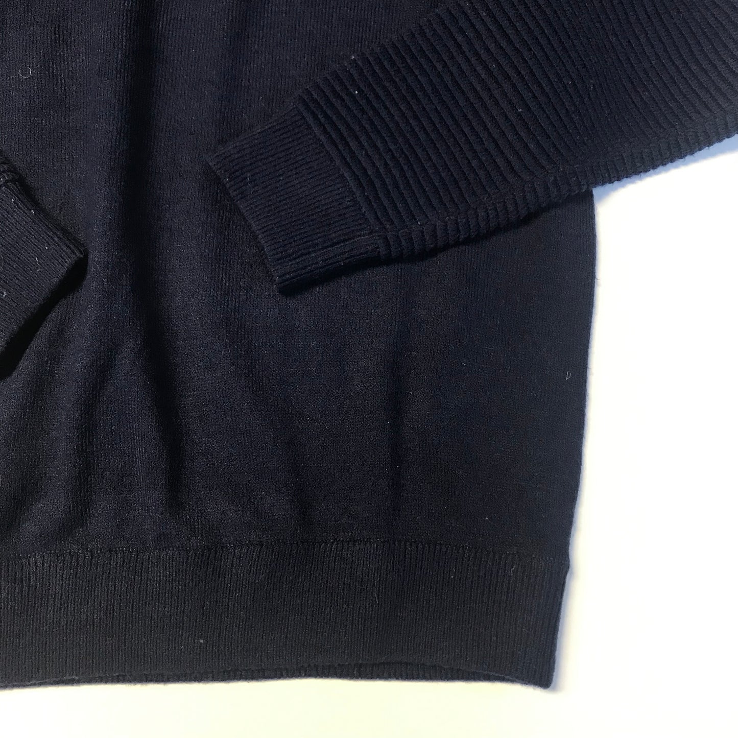 M&S Navy Jumper With Green Collar Age 10