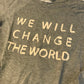 H&M Grey We Will Change the World Sweatshirt Age 10