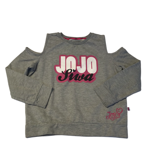 Jojo Siwa Grey Open Shoulder Sweatshirt Age 10