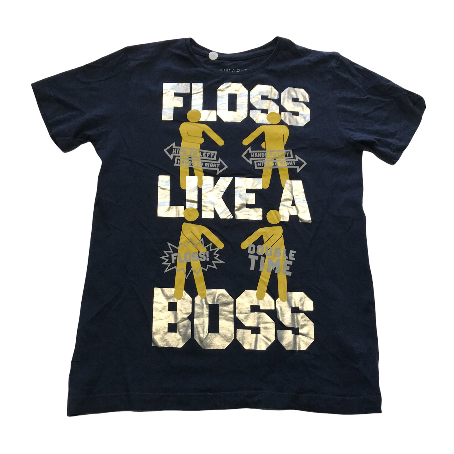 Primark Navy Floss Boss T-shirt Age 10