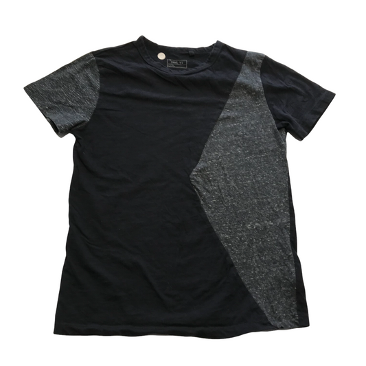 Next Black Grey Panel T-shirt Age 10