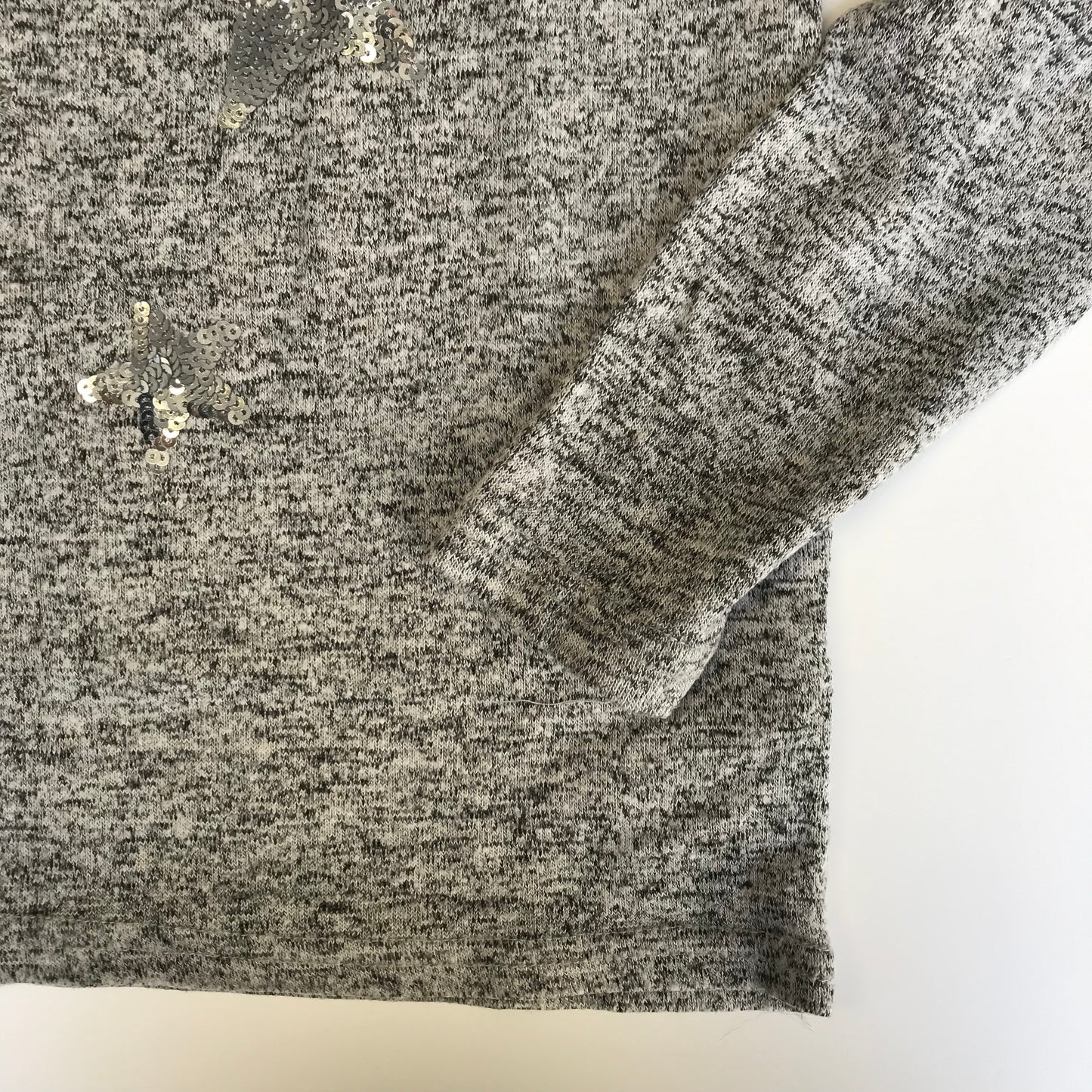 Primark Grey Sequin Star Jumper Age 10