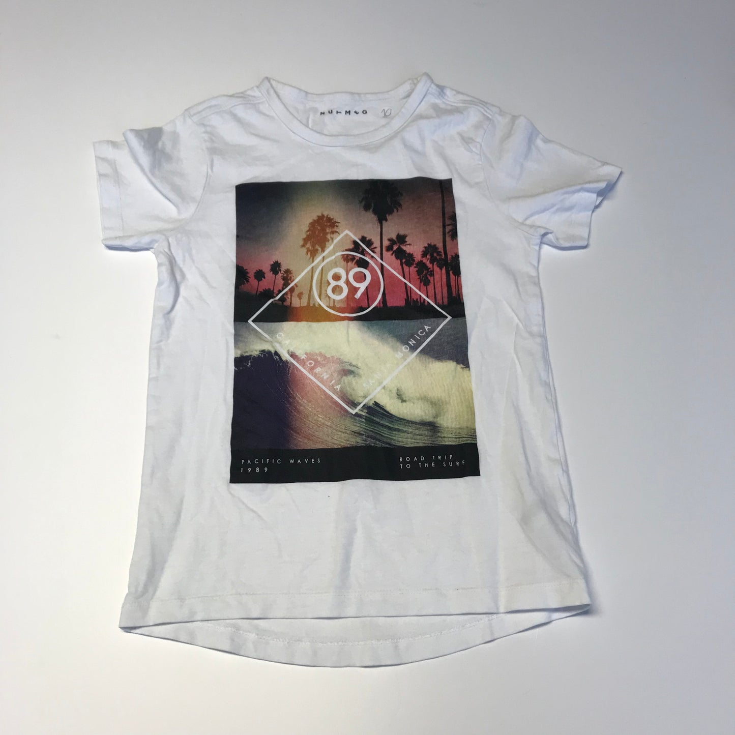 Nutmeg White Beach T-shirt Age 10