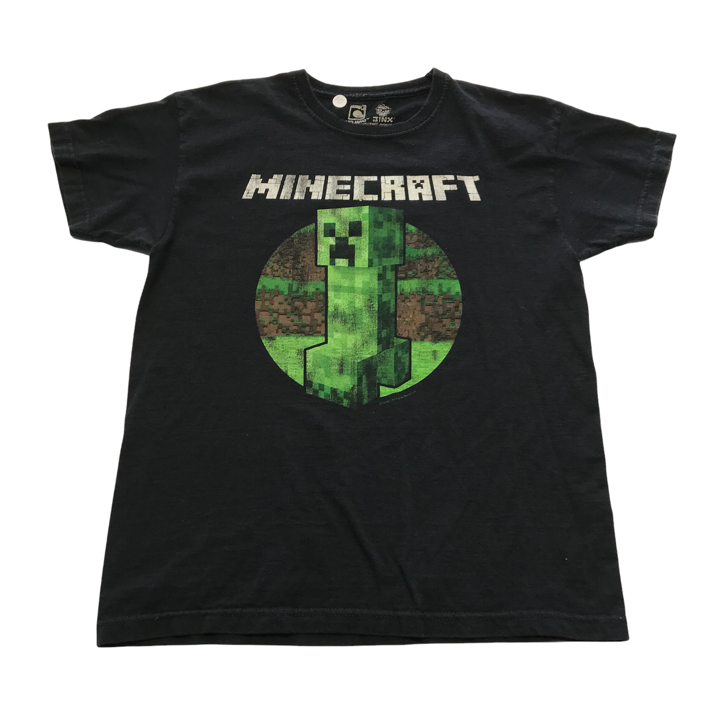 Mojang Black Minecraft Creeper T-shirt Age 10