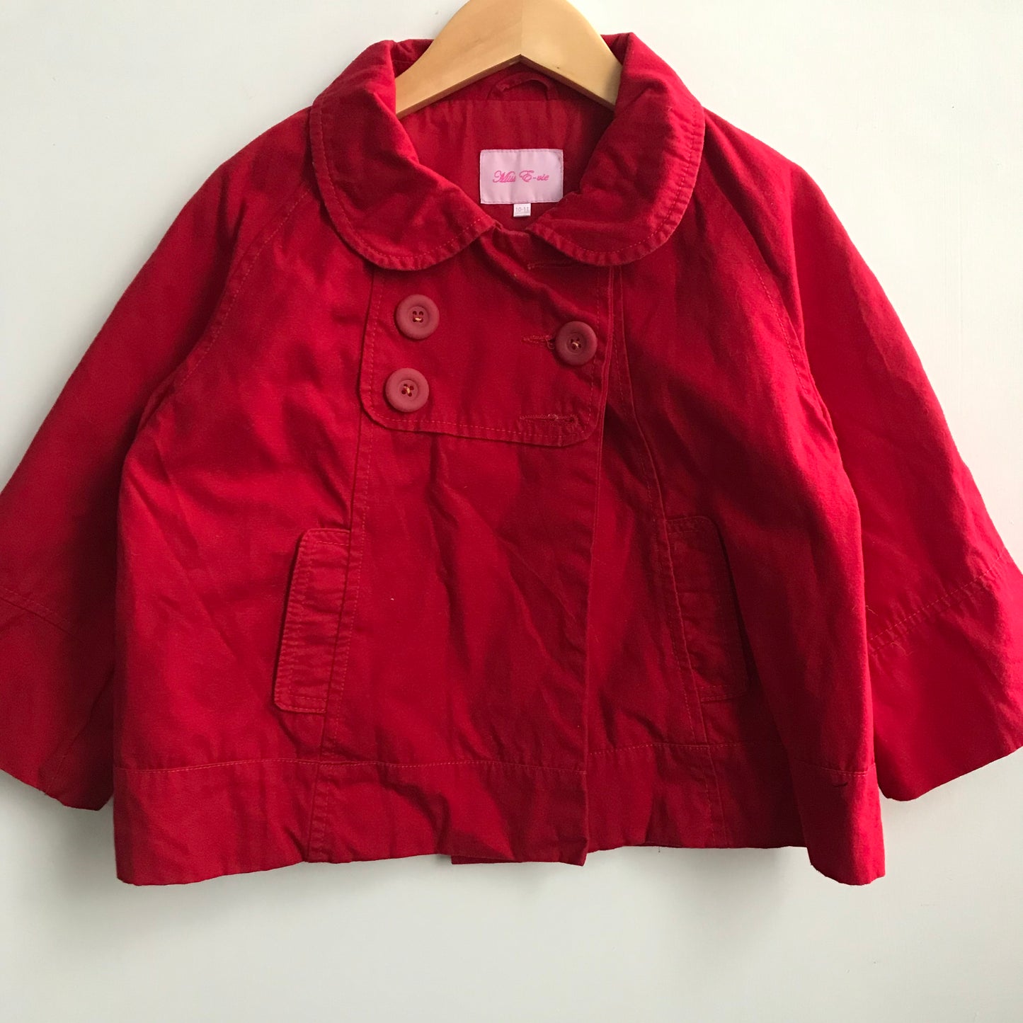 Miss E-Vie Red Cropped Coat Age 10