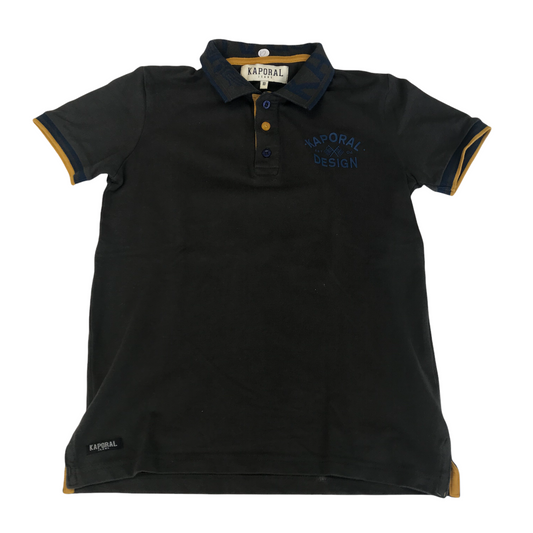 Kaporal Dark Grey Polo Shirt Age 10