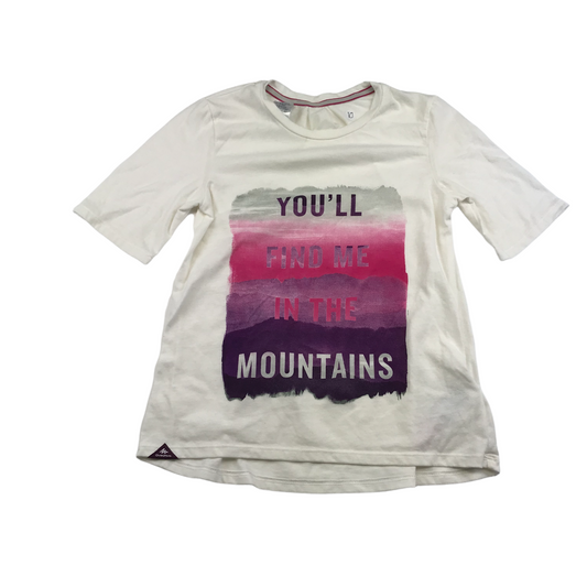 Decathlon White Mountain T-shirt Age 10