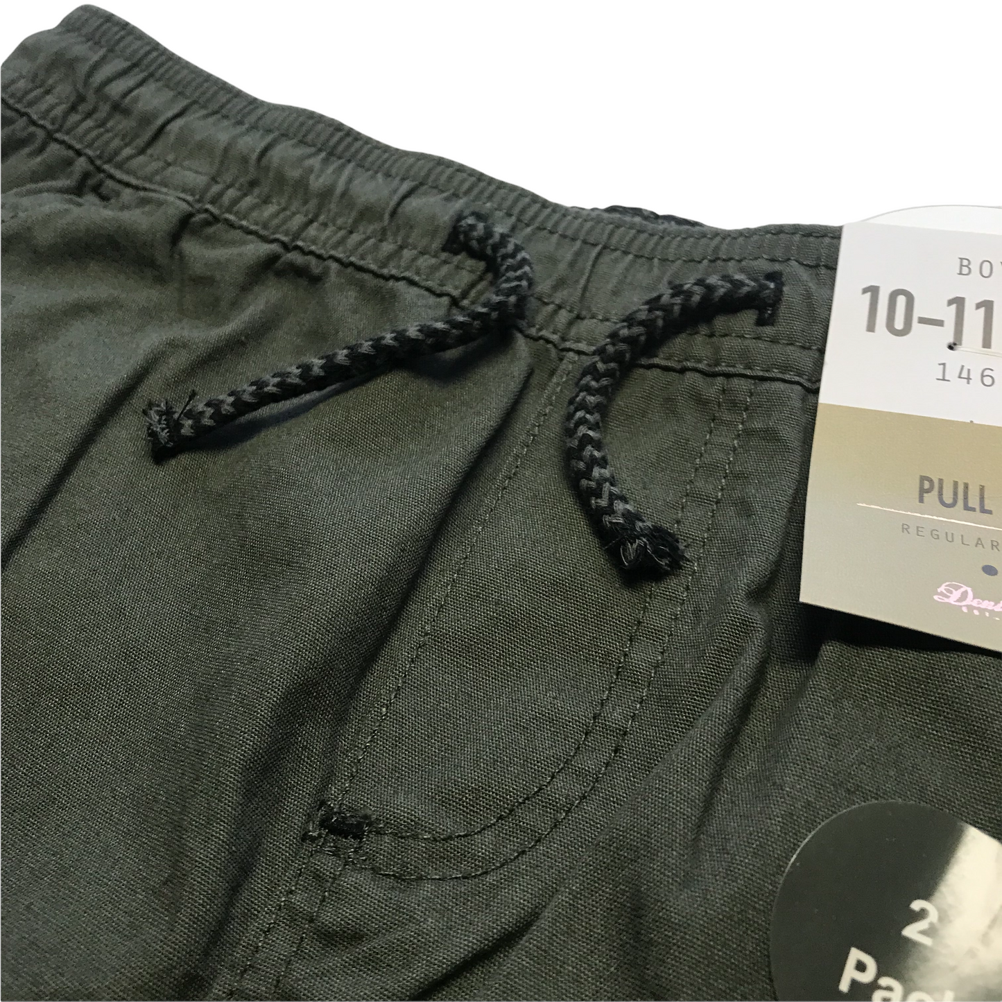 Primark Khaki Green Plain Shorts Age 10