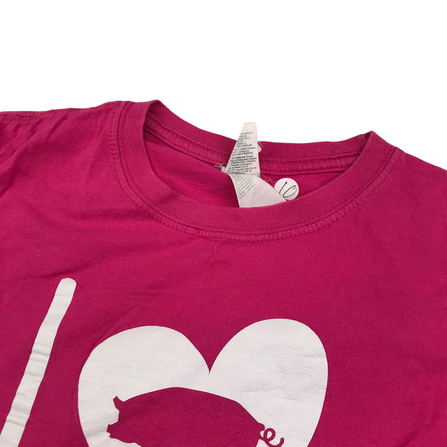 Gildan Pink I Love Pigs T-shirt Age 10