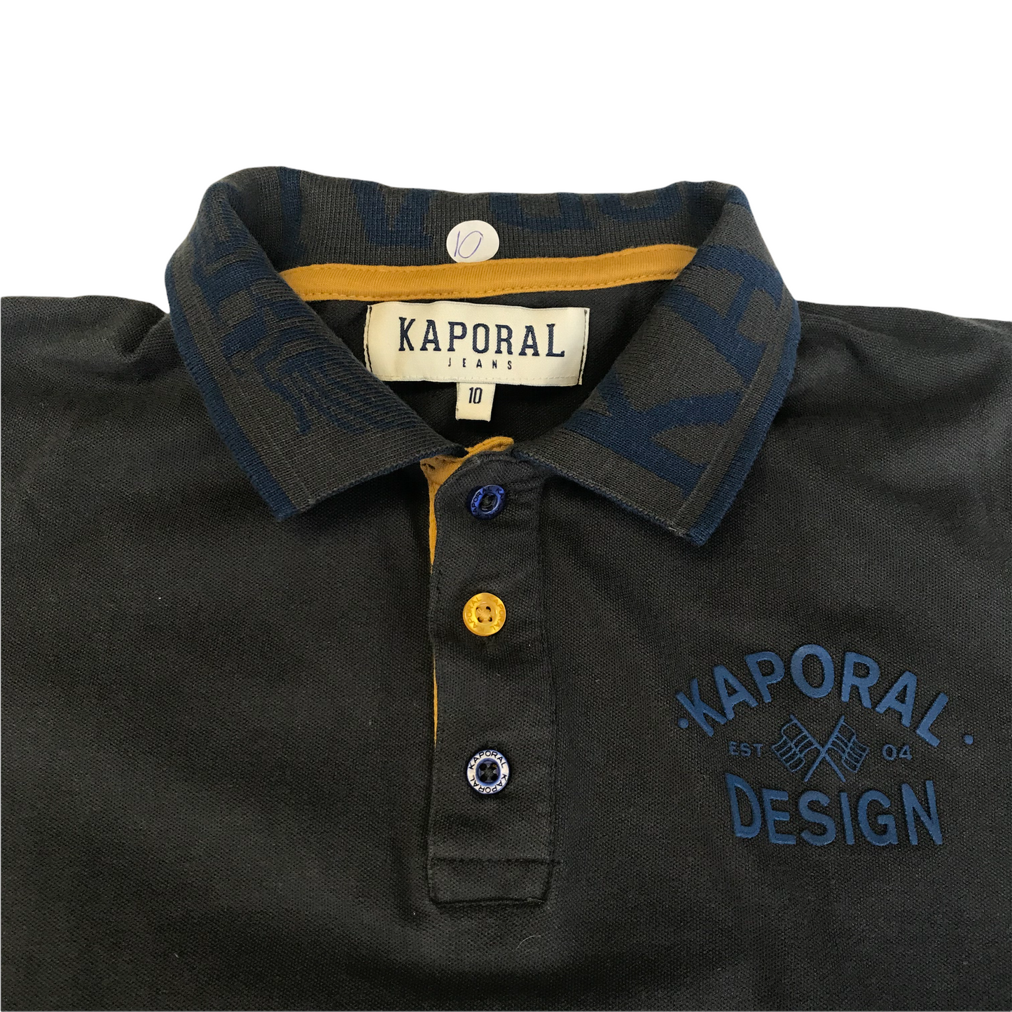 Kaporal Dark Grey Polo Shirt Age 10