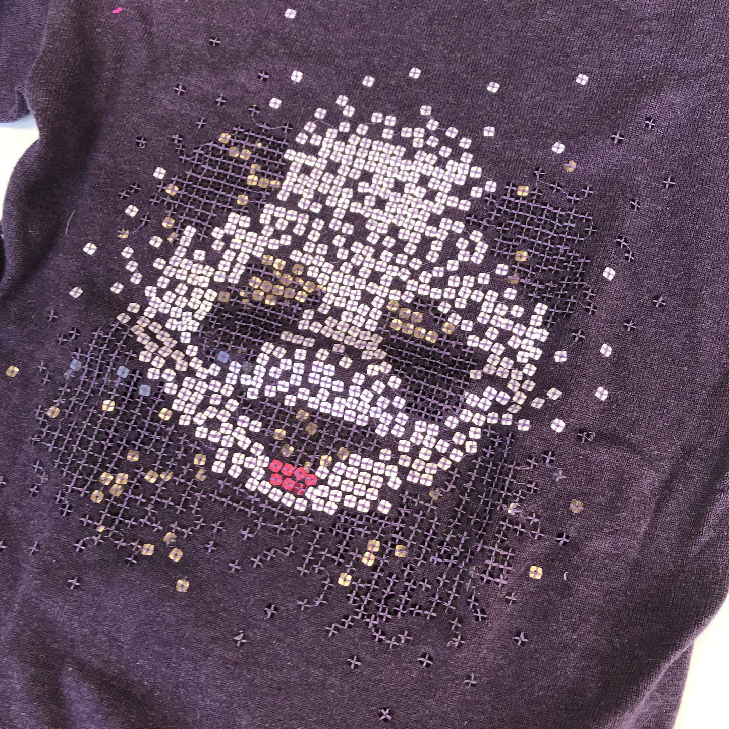 M&S Purple Panda Jumper Age 11