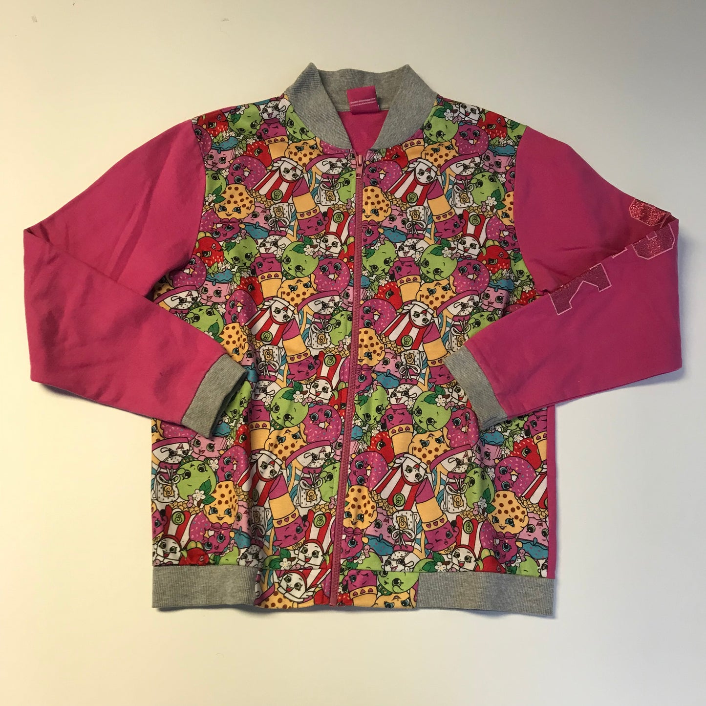 Shopkins Pink Sweatshirt Zip Up Age 11