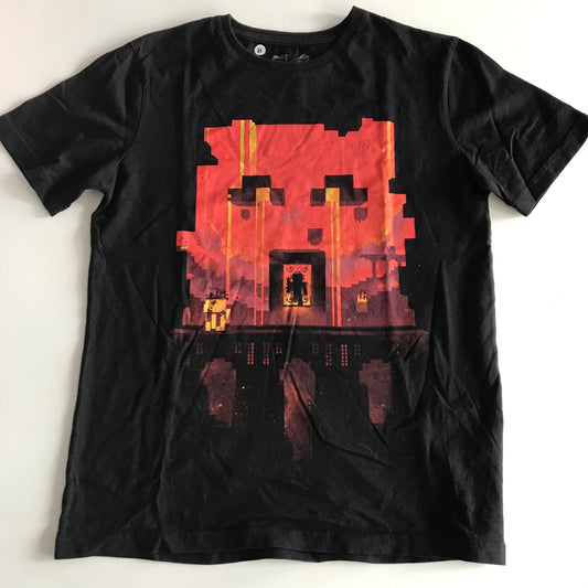 Black Mincraft T-shirt Age 11