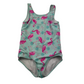 Tu Light Blue and Pink Flamingo Swimsuit Age 11