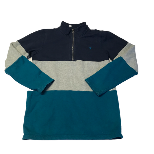 Joules Grey Navy and Blue Sweatshirt Age 11