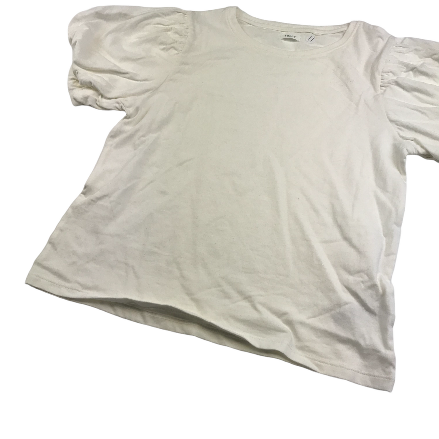 Next White Puffed Shoulders T-shirt Age 11