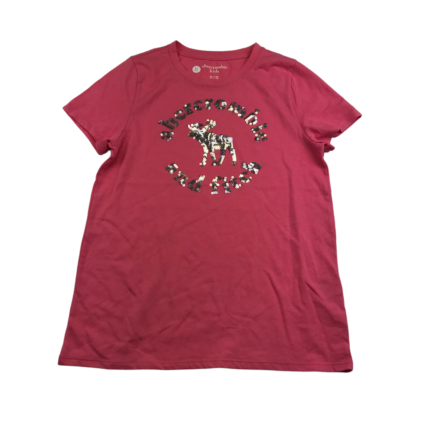 Abercrombie Pink Sequin T-shirt Age 11