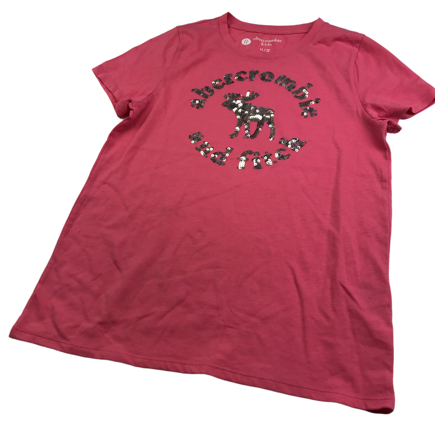 Abercrombie Pink Sequin T-shirt Age 11