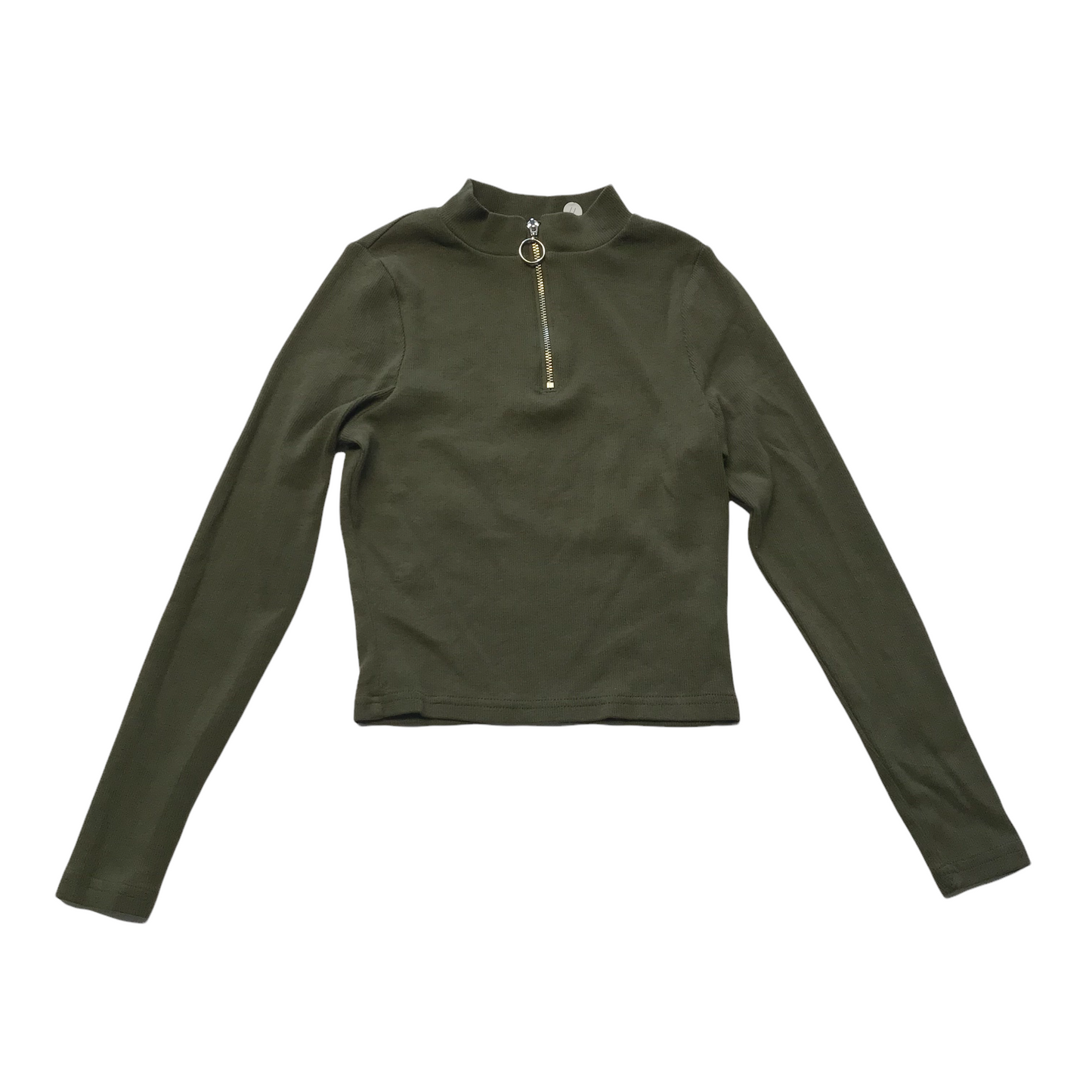 New Look Khaki Green Cropped T-shirt Age 11