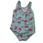 Tu Light Blue and Pink Flamingo Swimsuit Age 11