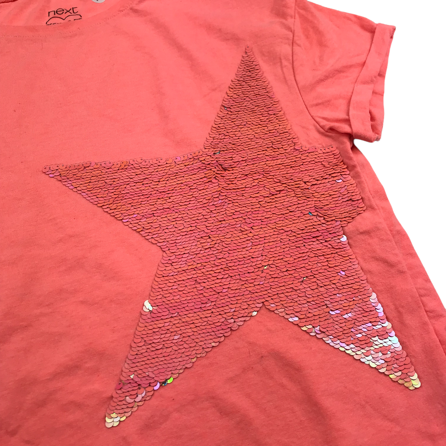 Next Pink Sequin Star T-shirt Age 11