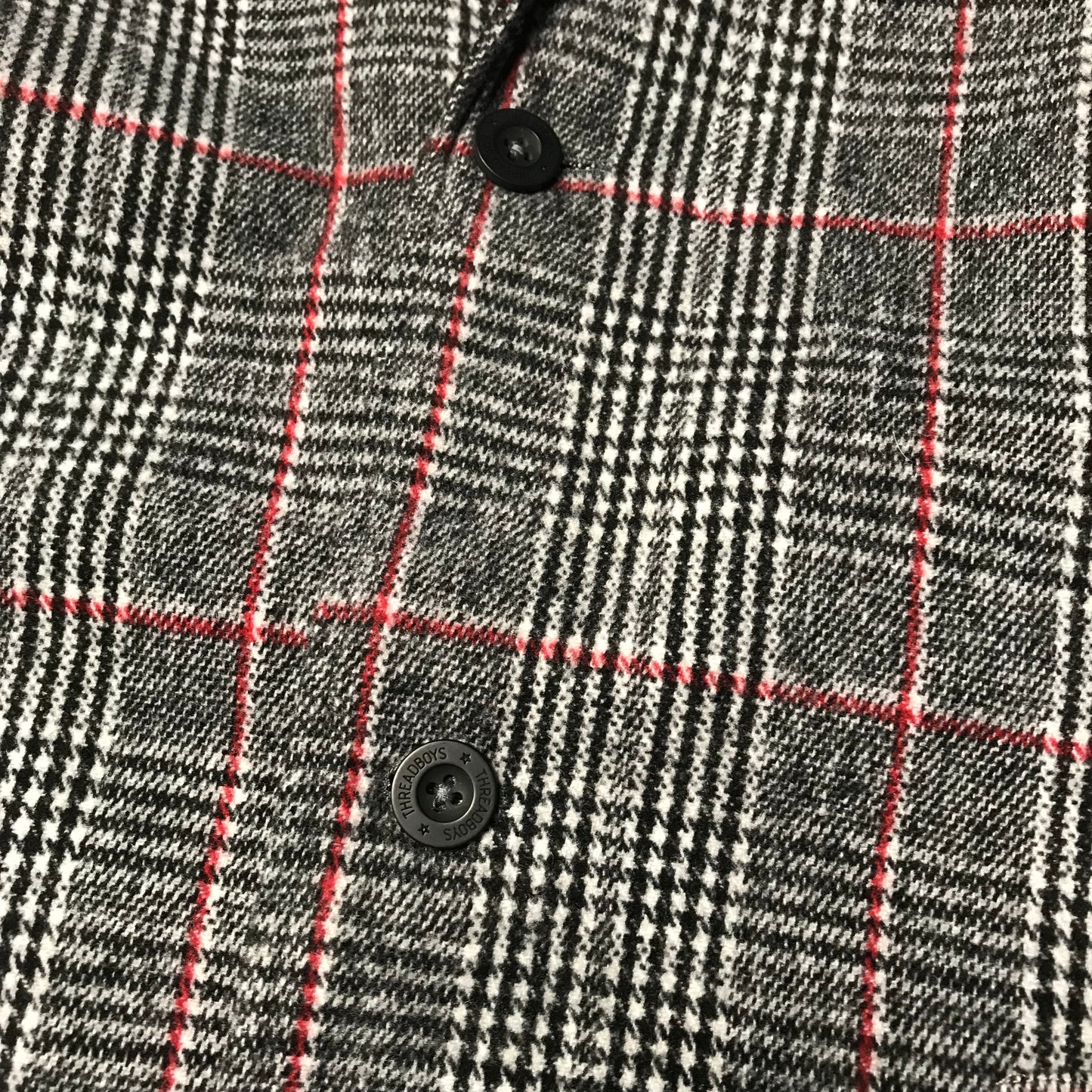 Threadboys Black and White Checked Coat Age 11