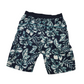 M&S Navy Blue and White Floral Swim Trunks Age 11