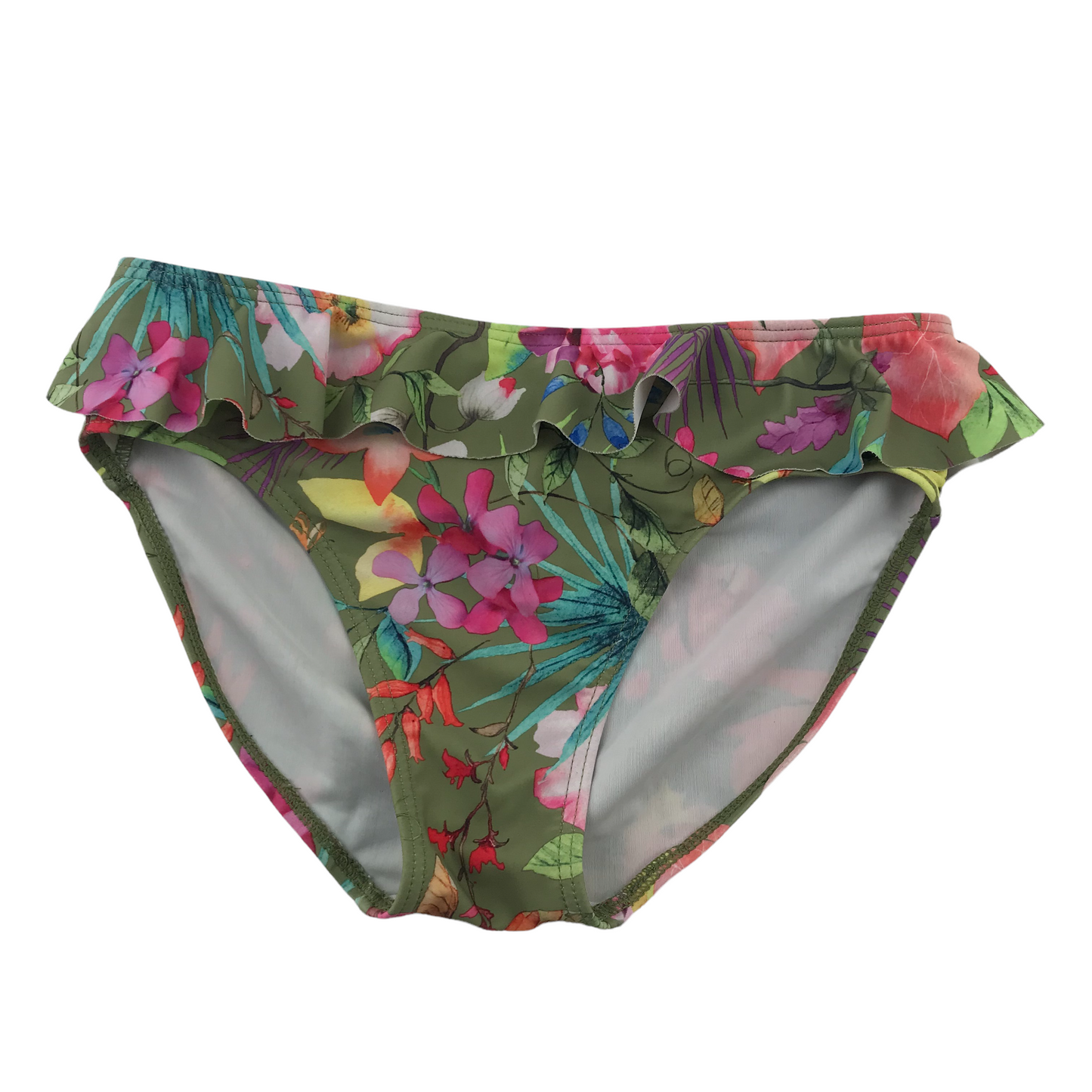 Next Khaki Green Floral 2-piece Swimsuit Age 11