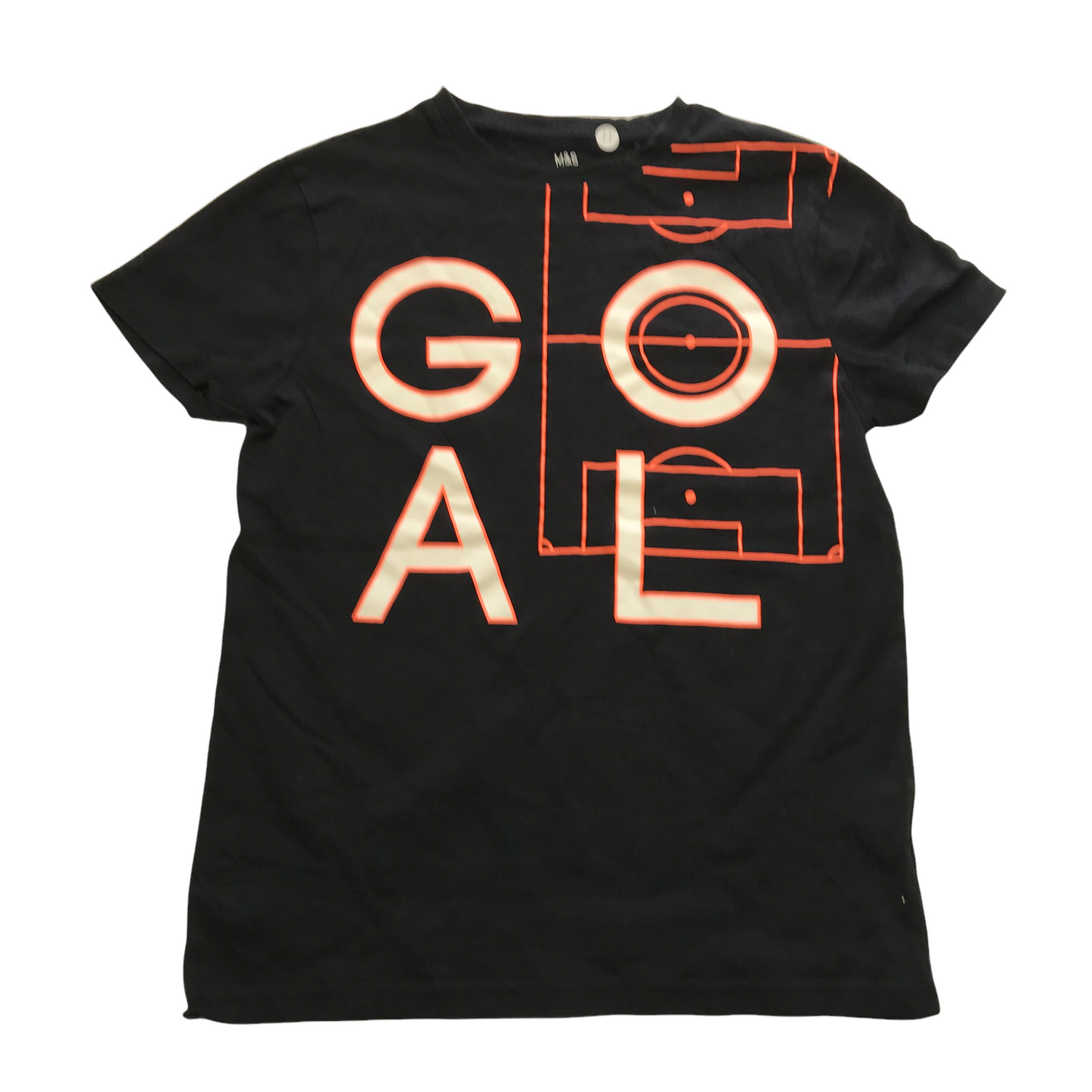 M&S Black Goal T-shirt Age 11