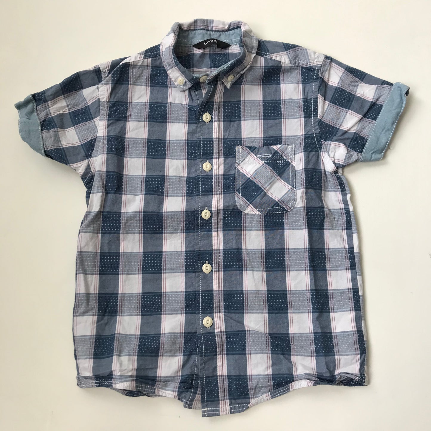 Shirt - Blue Check - Age 5