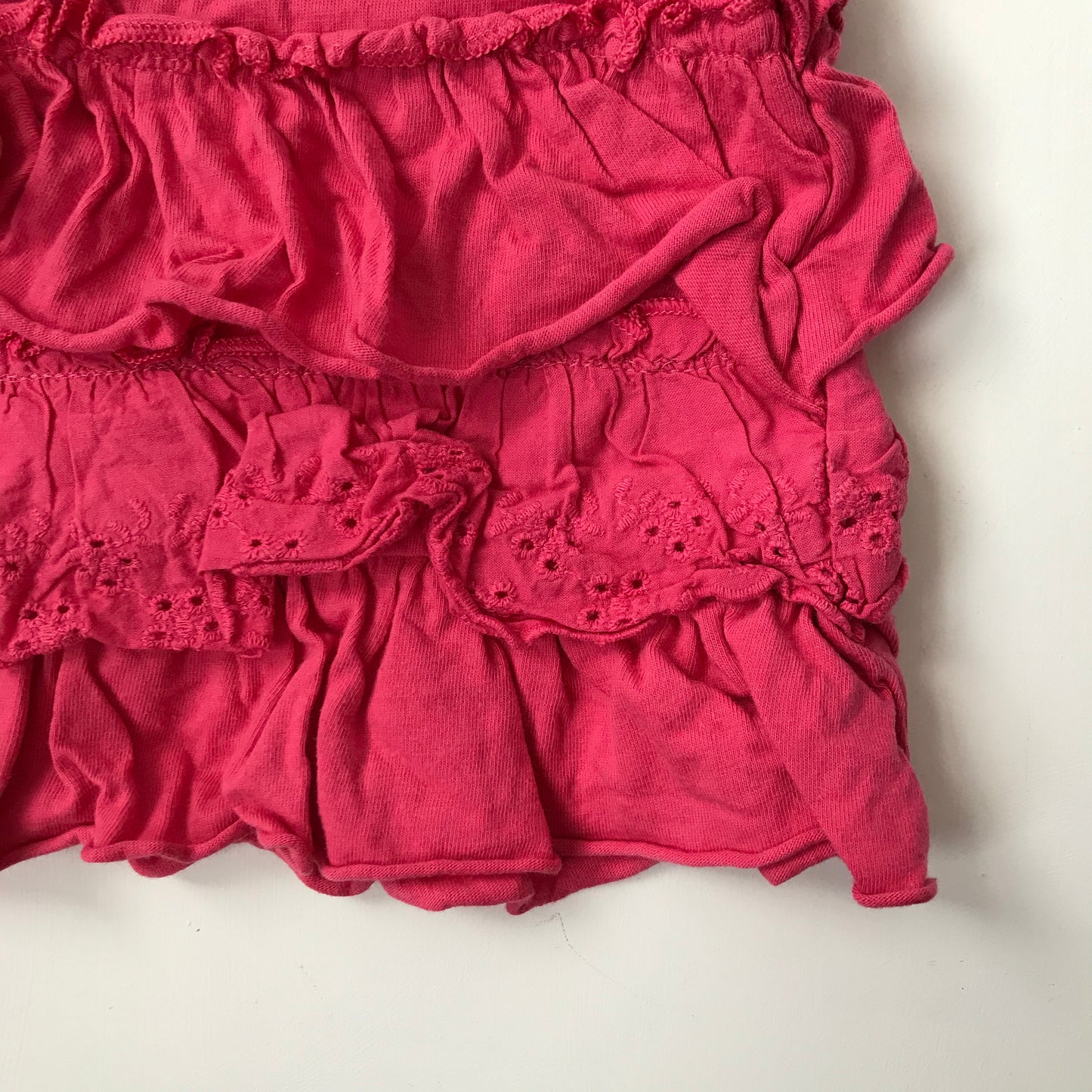 Nutmeg Fuchsia Pink Frilled Top Age 4