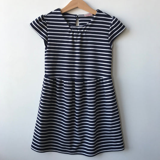 NEXT Navy and White Striped Dress Age 6