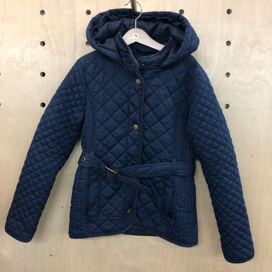 M&S Navy Blue Quilted Light Puffer Jacket Age 9