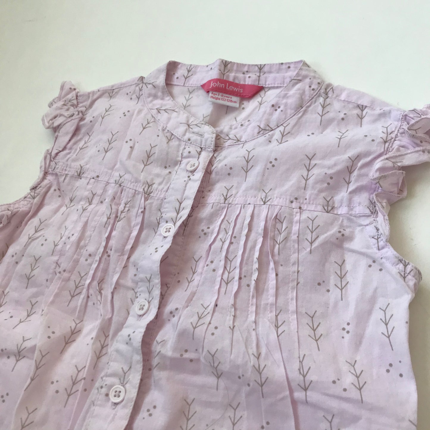 John Lewis Light Pink Sleeveless Blouse Age 7