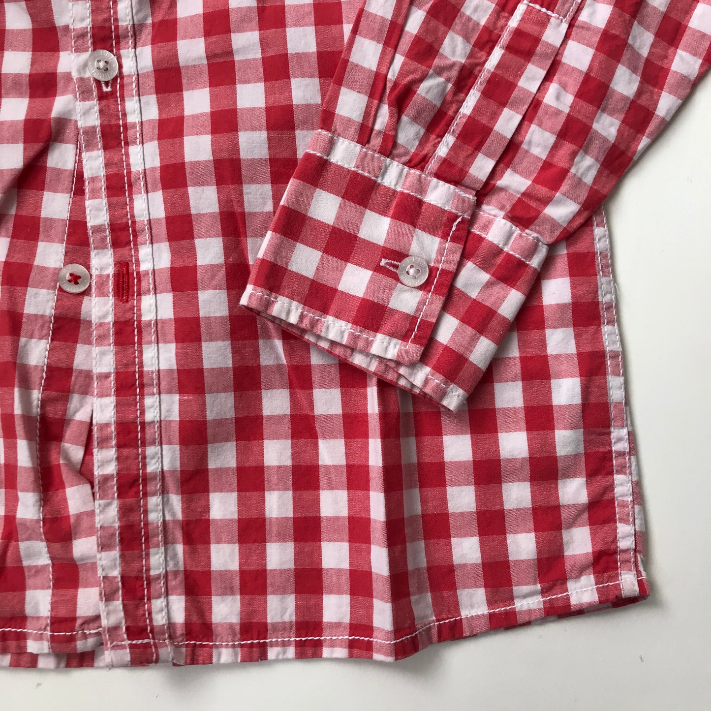 Shirt - Red & White Check - Age 9