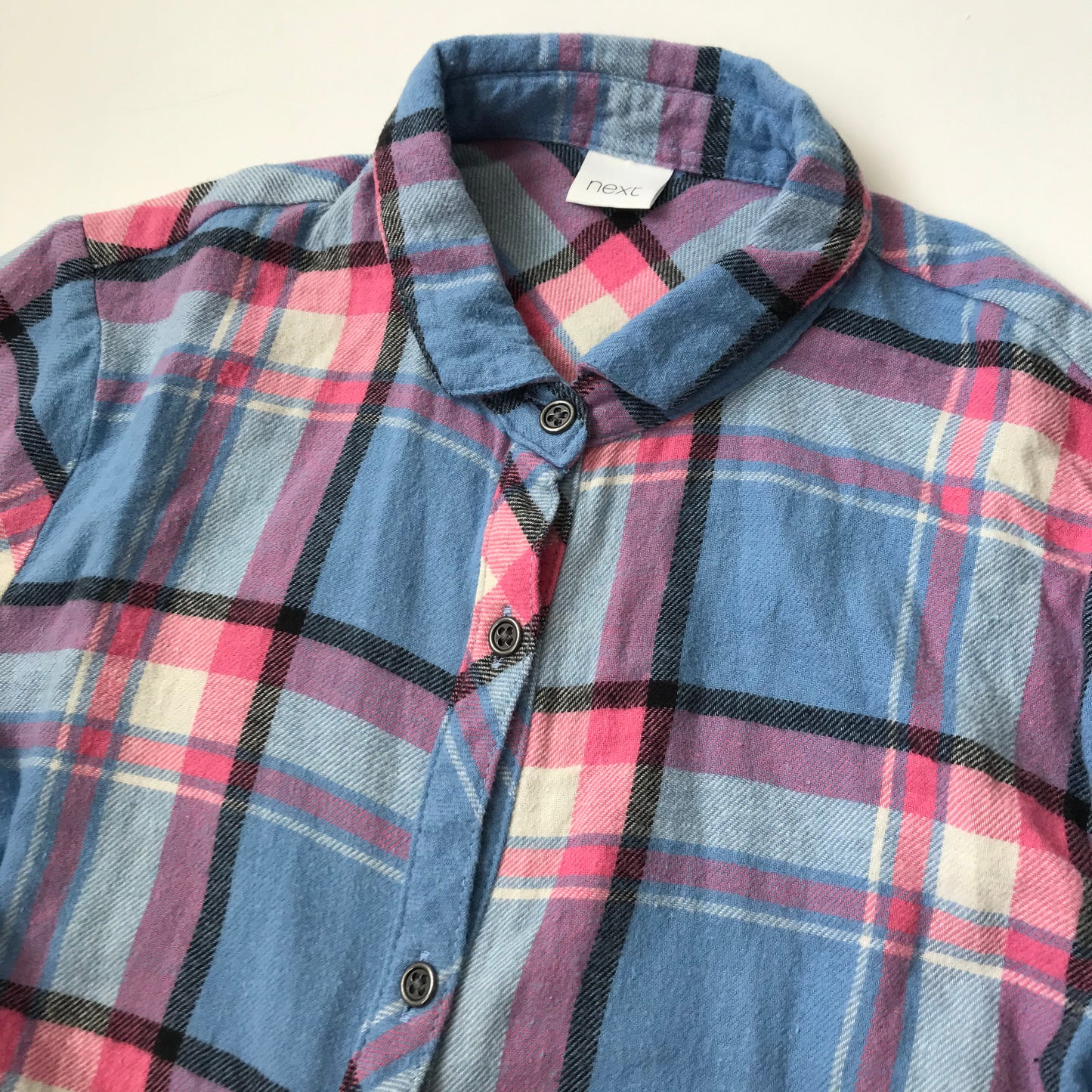 Shirt - Light Blue & Pink Check - Age 10