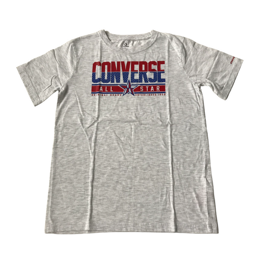 Converse Light Grey Logo Print T-shirt Age 14