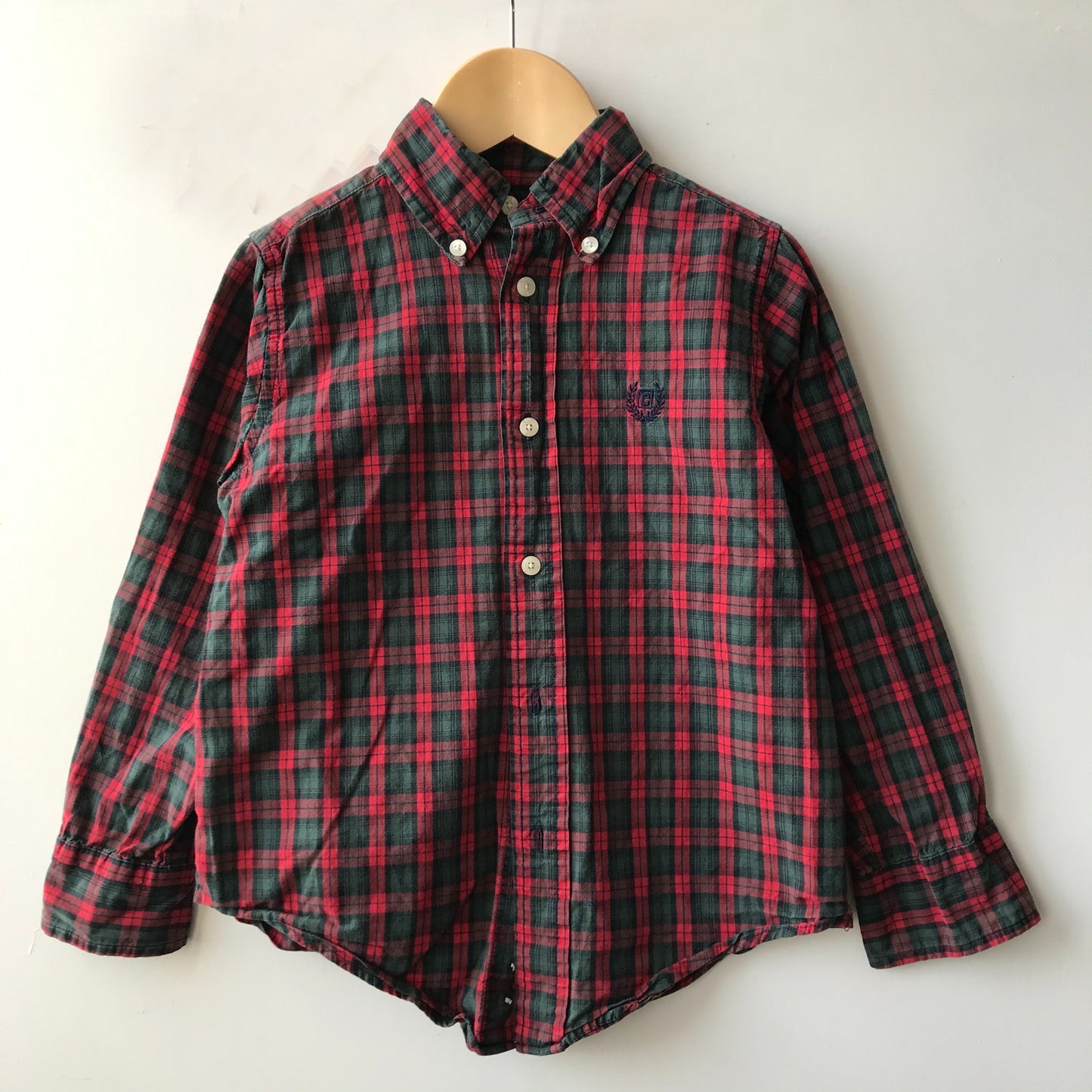 Shirt - Red & Green Check - Age 5