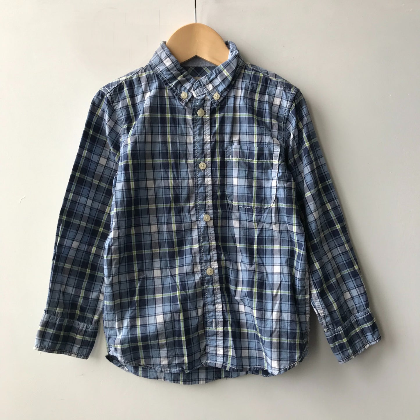 Shirt - Blue Check - Age 4