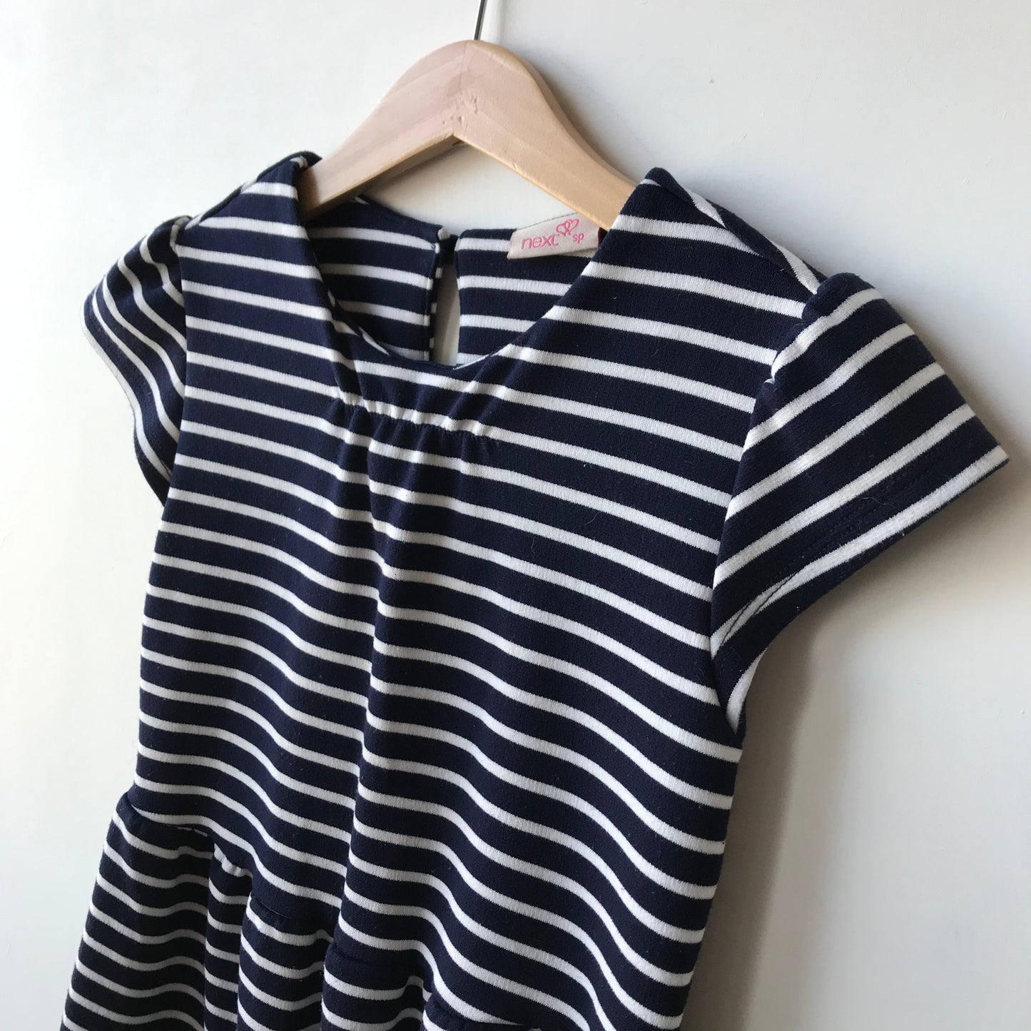 NEXT Navy and White Striped Dress Age 6