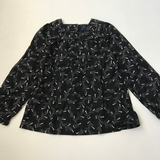 Blouse - Black & Floral Pattern - Age 5