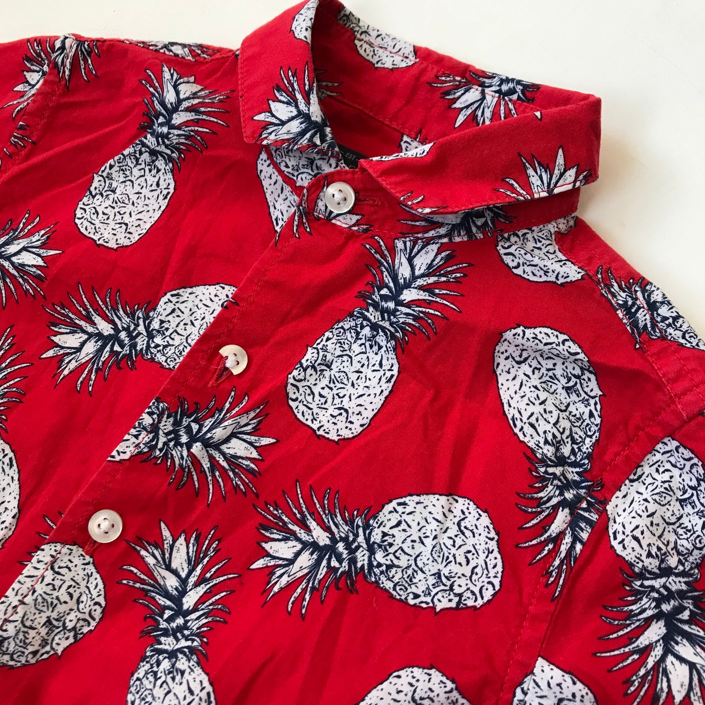 Red Pineapples Short Sleeve Shirt Age 6