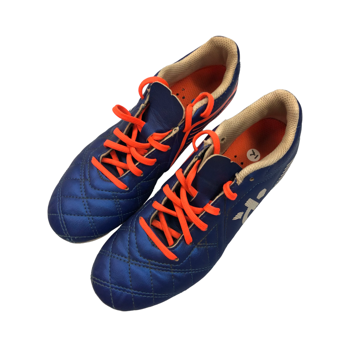 Royal Blue and Orange Football boots Shoe size 1.5