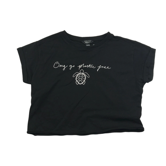 New Look Black Cropped T-shirt Age 12