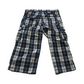 Le Chic Blue and White Check Cargo Capri Shorts Age 12